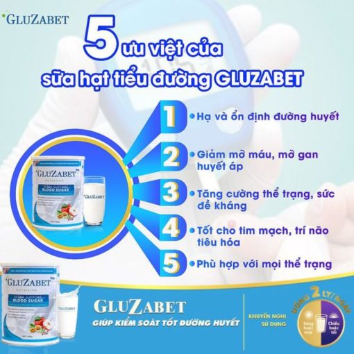 5 hiệu quả mà sữa gluzabet mang lại