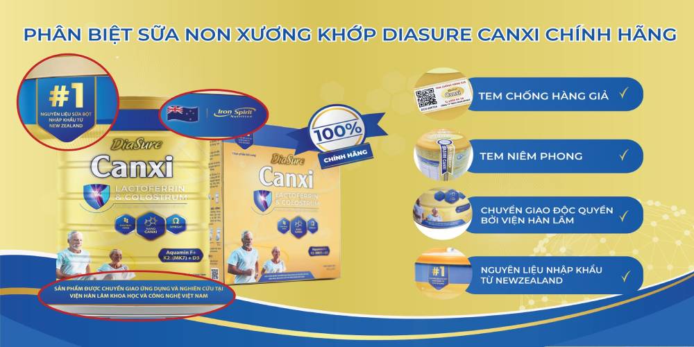 cách phân biệt thật giả sữa diasure canxi