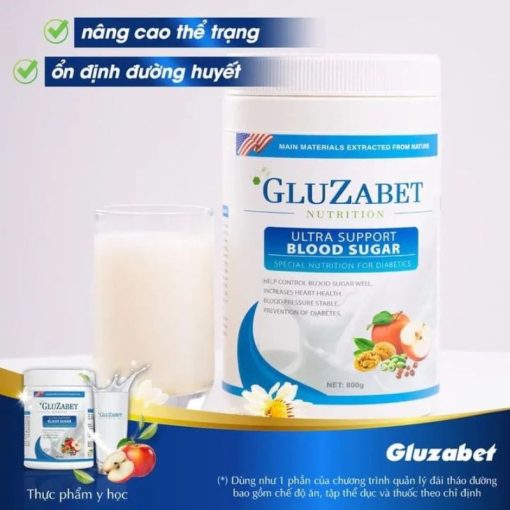 sữa gluzabet hỗ trợ tiểu đương