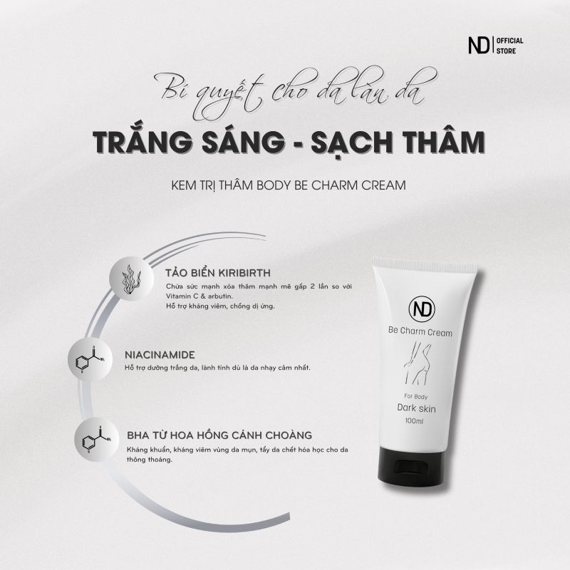 Thành Phần Của Kem Trị Thâm ND Be Charm