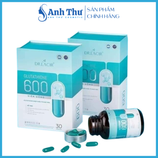 Viên uống hỗ trợ sáng trắng da, mờ nám Glutathione 600 Dr.Lacir