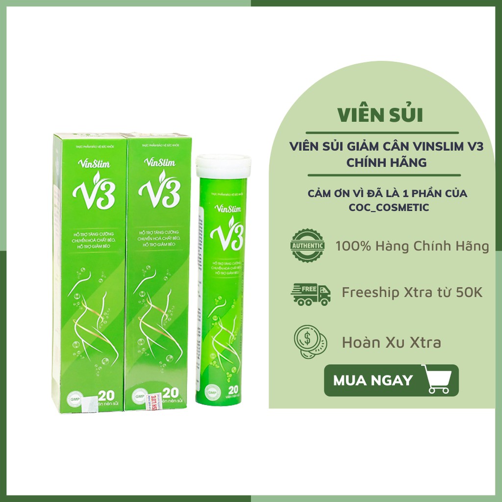 Thành Phần Viên Sủi Hỗ Trợ Giảm Cân Vinslim V3