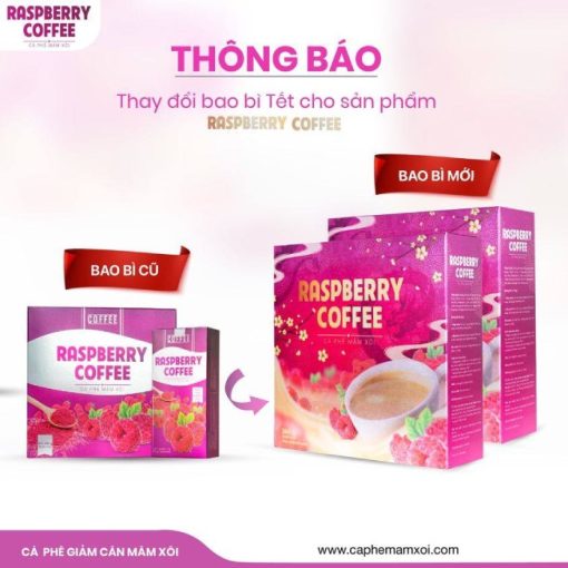 đổi bao bì cà phê mâm xôi