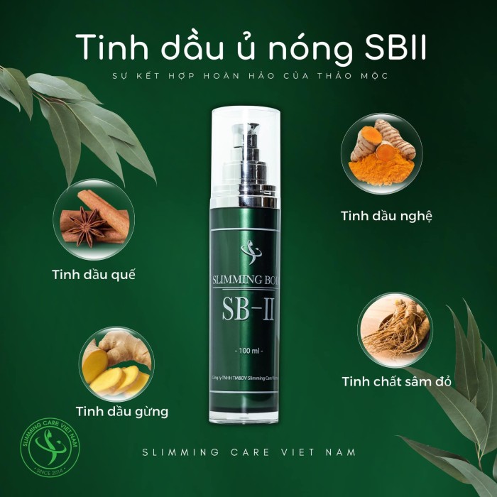 thành phần bộ ủ nóng tan mỡ Slimming Body ii